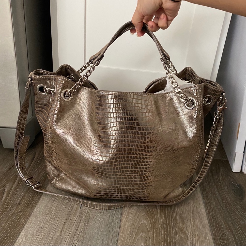 ✨SOLD✨ Michael Kors Metallic Faux Animal Skin Bag